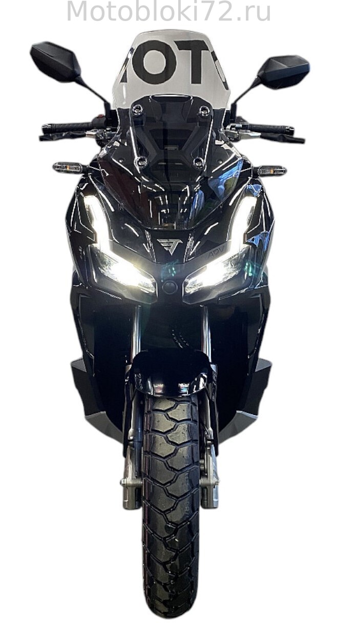 Скутер VMC VENTO JET RS СЕРИЯ S1800 (180 куб.см., инжектор) черный матовый/реплика Honda X-ADV (защитный чехол, держатель для телефона, USB разъем, воздушное охлаждение, COMBI BRAKE)