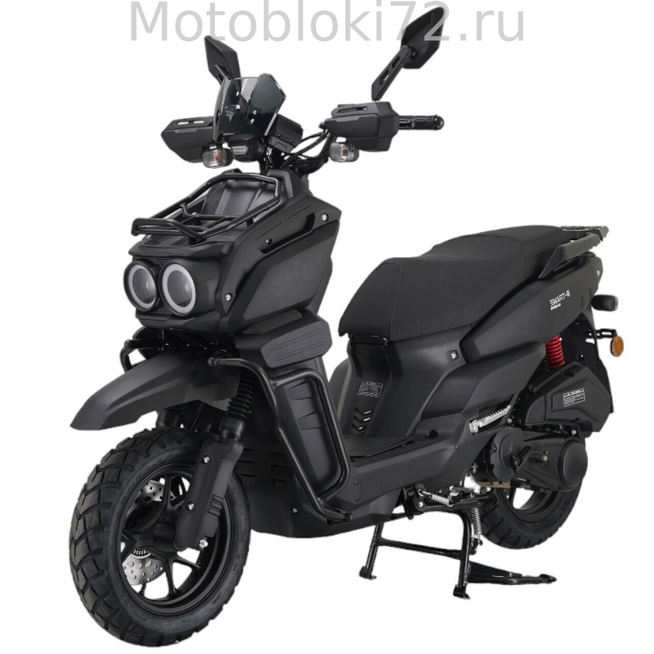 Скутер VENTO SMART 3 СЕРИЯ T1700 (170(49)куб.см.) чёр мат/реплика Yamaha BWS 21 (датчик боковой подножки, дуги безопасности, багажник под кофр, защитный чехол, держатель для телефона, USB разъем, CBS)