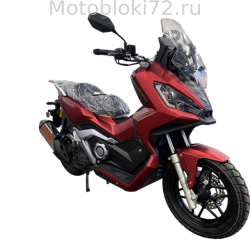 Скутер JET ADV СЕРИЯ А1500 (150 куб. см., инжектор) красный матовый/реплика SYM ADV премиум качество (жидкостное охлаждение, CBS, защитный чехол, держатель для телефона, USB разъем)