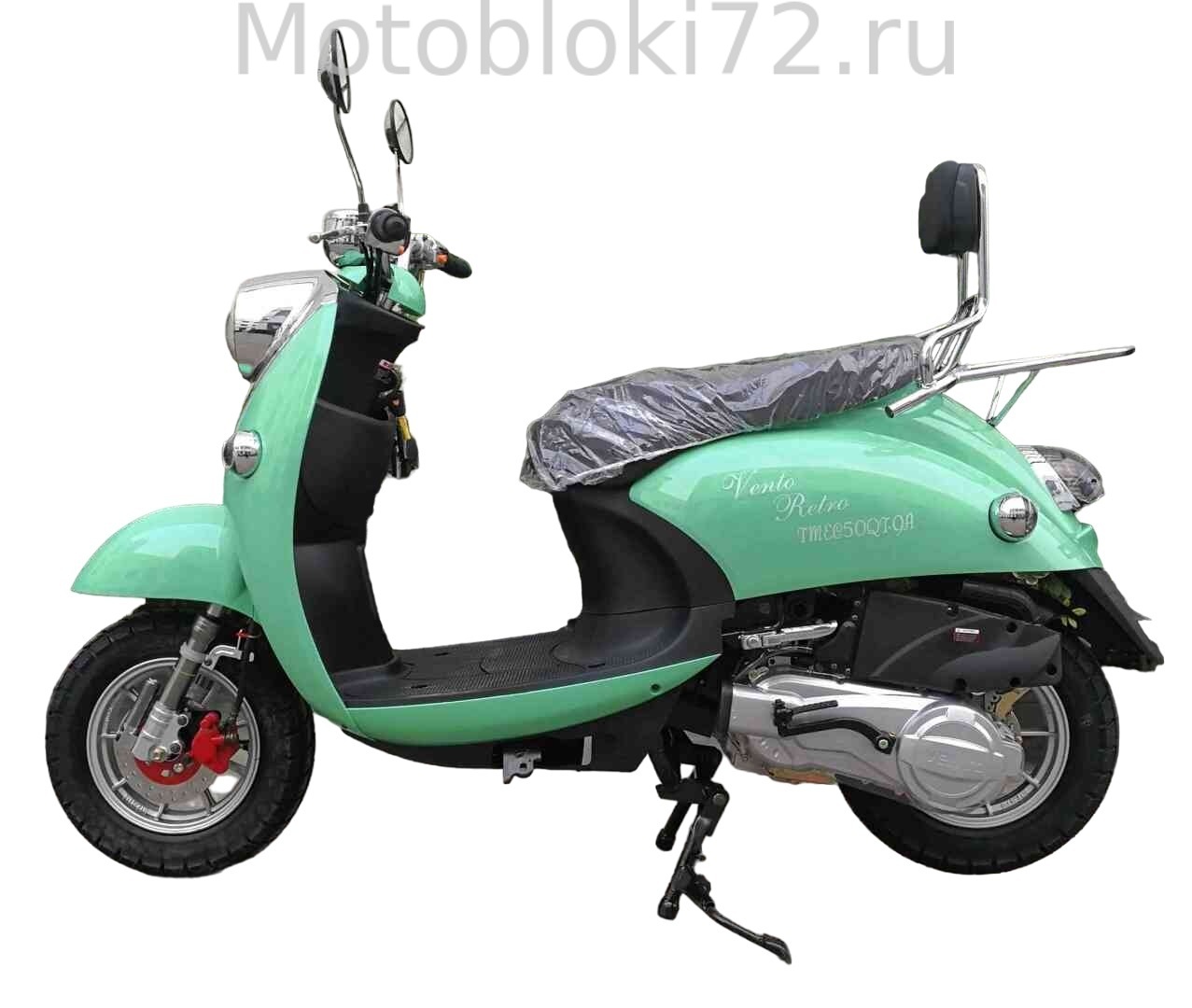 Скутер VENTO RETRO СЕРИЯ N1500 (150(49) куб.см.) мятный/реплика Yamaha Vino (защитный чехол, держатель для телефона, USB разъем)